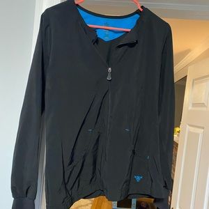 Scrub medical black jacket no hood